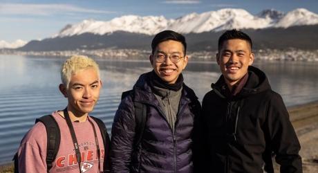 Tun Shien (middle) with Quang (left) and Mark (right). Photo by Trenton Branson